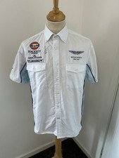 Hackett Aston Martin Racing Gulf Le Mans Pit Crew Shirt L Darren Turner Signed