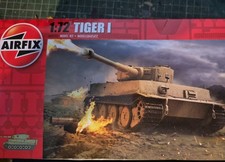 Airfix 1/72 WW2 German Tiger I Tank with Paints Brush, Glue New Boxed, Xmas Pres
