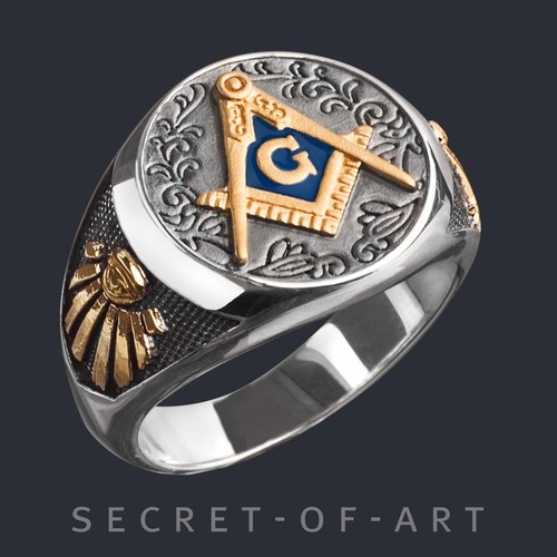 Masonic ring silver - ring, 925