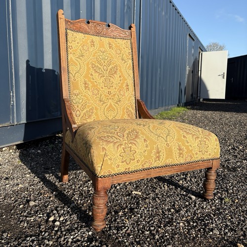Victorian low seat oak - victorian, lounge