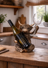 Highland Cow Wine Bottle &