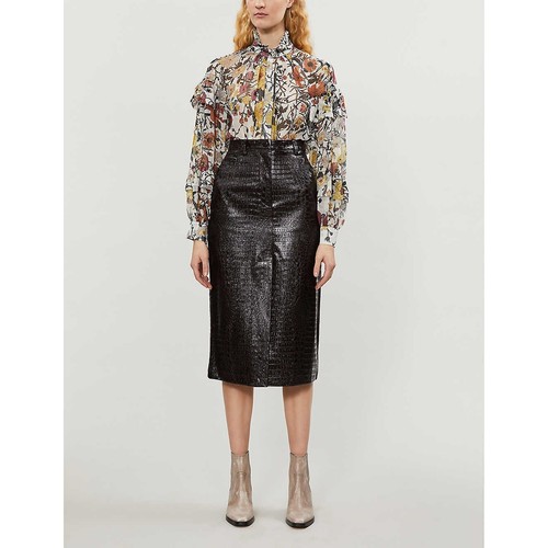 Topshop pencil skirt - skirt, croc