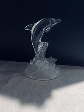 Glass dolphin ornament - glass,