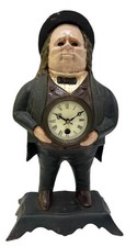 Vintage Quirky Figural Automated moving eyes John Bull novelty Clock – ca 1950