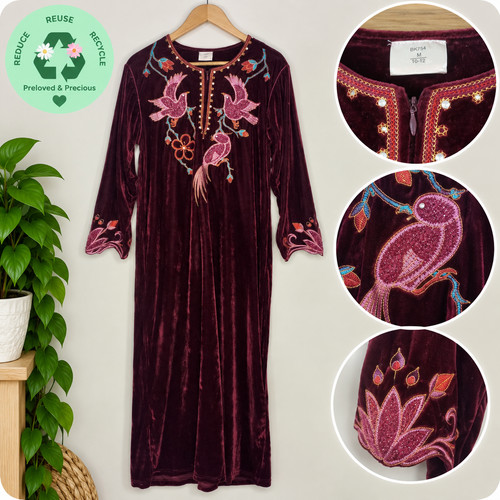 Vintage burgundy velvet house - vintage,