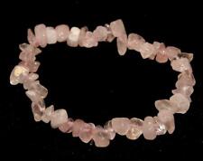 Rose Quartz Crystal Chips Healing Pink Stretch Polished Bracelet - 1 Supplied