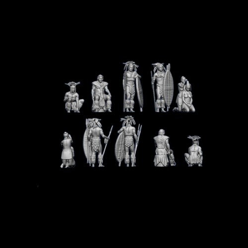 28mm zulu people tabletop - people,