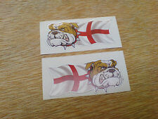 ENGLAND FLAG STICKERS With British Bulldog Cars Vans Motorcycles  2 x 50mm