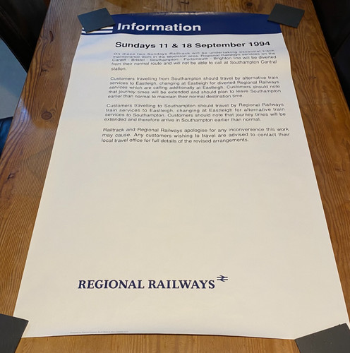 Original used railway poster