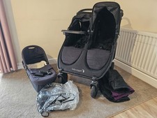 Baby Jogger City Mini GT2 Double Black All-Terrain With Carrycot + Rain Cover