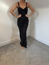 LIPSY DRESS SIZE 12 PREMIUM VIP SEQUIN MESH EMEBELLISHED MAXI BRAND NEW WITH TAG