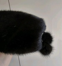 Vintage black colour mink fur