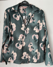 BNWT M&S Rosie @ Autograph dream satin floral pyjama top - 8 12 22