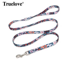 Fixed length Floral Design Lightweight Dog Lead - 120cm Length