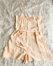 Vtg 1920s Peach Silk Teddy