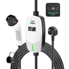 EVDANCE EV Charging Cable for Electric and Hybrid Vehicles 6Metres 3 Pin Type 2