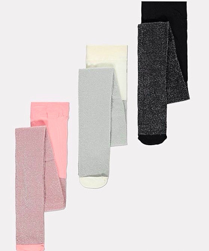 Girls glitter tights - glitter, pairs