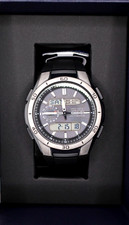 CASIO WAVE CEPTOR WVA-M650-1AJF Solar Atomic Radio Analog Digital Watch 10BAR