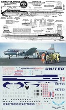 AIRWAY GRAPHICS DECALS 1/144 Douglas DC-6A/B (United Air Lines)