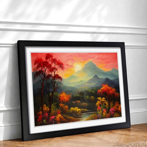 Frida kahlo landscape framed - kahlo,