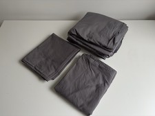 Tesco F&F Home Bedding 100% Cotton Oxford Edge Duvet Set Grey - Double