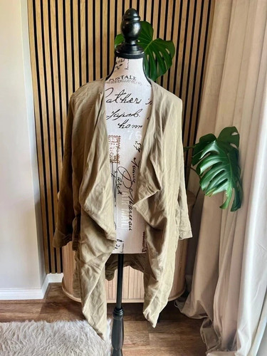 Bershka khaki open front - bershka,