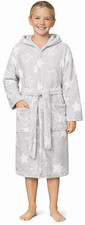 Kids Grey Stars Bathrobe