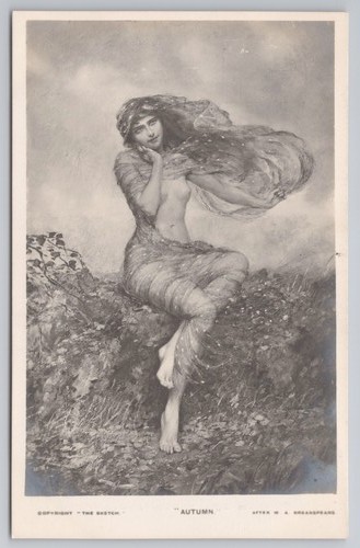 C1908 art nude postcard - nude,