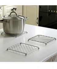 Trivet Stainless Steel Heatproof Square Kitchen Hot Pan Pot Stand 1PC