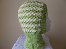 HAND KNITTED HANDMADE BALACLAVA WOMENS UNISEX ONE SIZE HAT BN (L40)