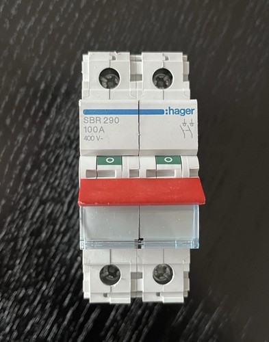 Hager sbr290 100a double - sbr290,