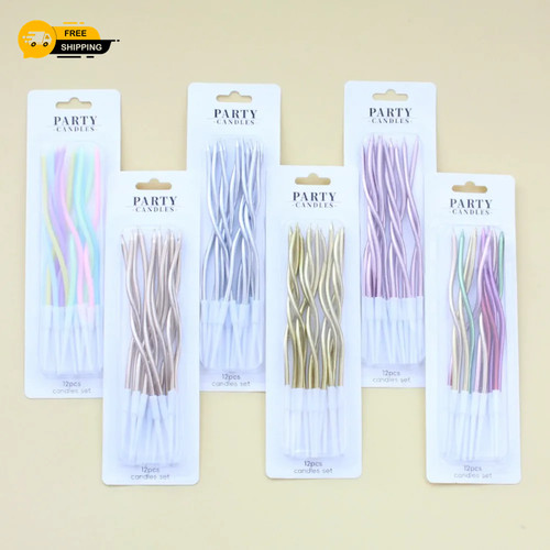 6pcs twisty birthday candles - 6pcs,