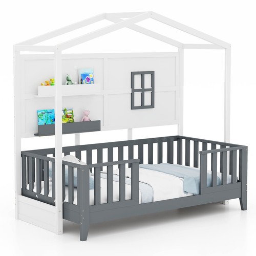 Single kids house shaped - house, bed