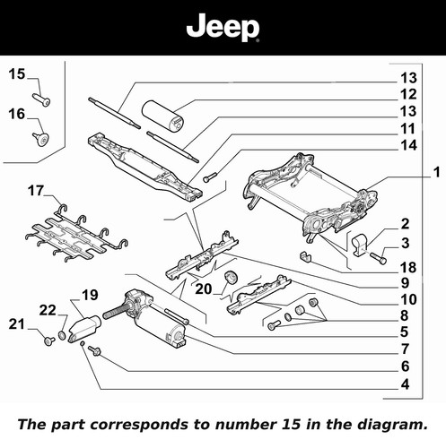 Genuine jeep seat adjustment - genuine,