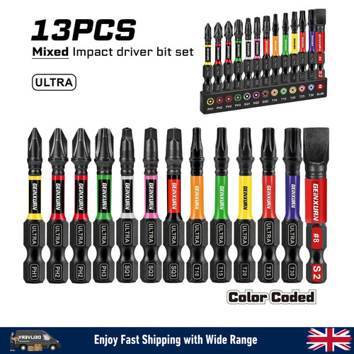 13pcs impact screwdriver bits - impact,