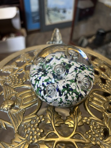 Vintage glass paperweight - glass,