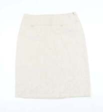 Fake London Womens Beige Linen Blend A-Line Skirt Size L