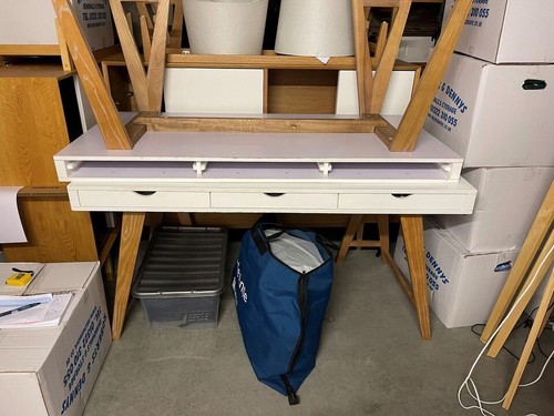 Trestle desk white - desk,