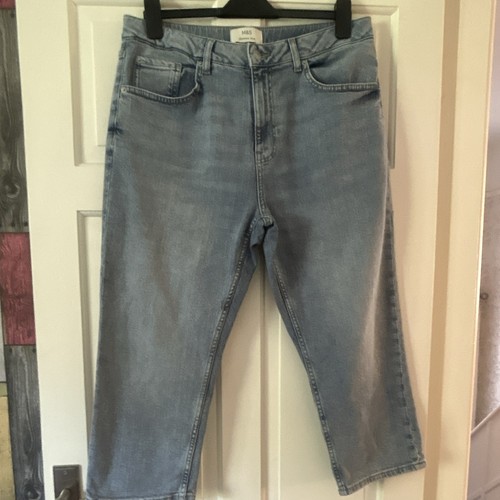 Cropped slim jeans light - m&s,