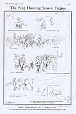 STAG HUNTING Opening Meet of the Devon and Somerset - Antique Print 1922