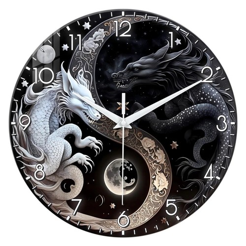 Oriental dragon glass wall - oriental,
