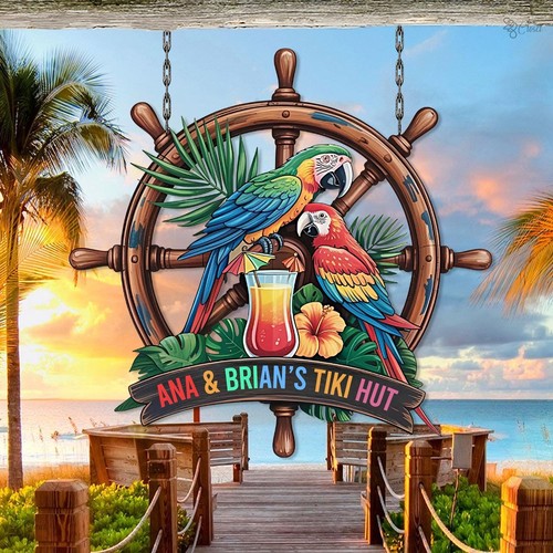 Custom metal tiki - metal, sign