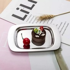 Serving Container Stainless Steel Butter Dish with Lid Holder Storage Kitchen