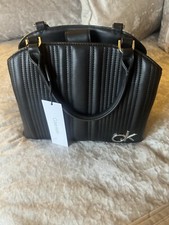 From New York Macy’s Calvin Klein Leather Black Handbag