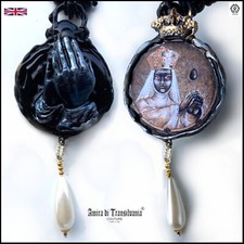 magic talisman power effective amulet ritual pendant necklace black madonna egg