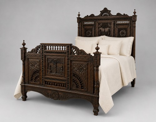 Antique french breton bedroom - french,