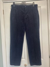 Mens Marks And Spencer Cord Trousers 34W 29” Navy Vgc