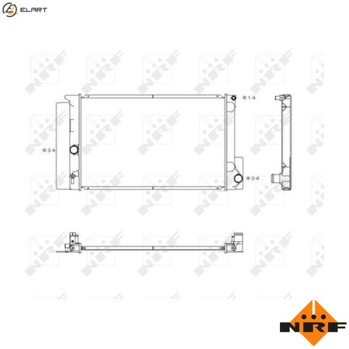Radiator engine cooling 53763 - engine,
