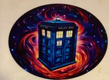 Police box round metal - police,