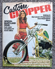 1973 NOV CUSTOM CHOPPER MOTORCYCLE MAGAZINE POSTER HARLEY TRIUMPH KAWASAKI HONDA